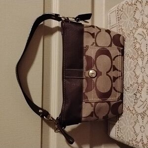 Coach Shoulder Baguette Classic Jacquard Handbag